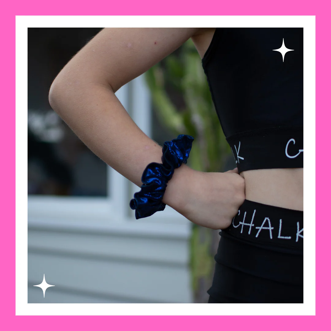 Dark Royal Foil Scrunchie